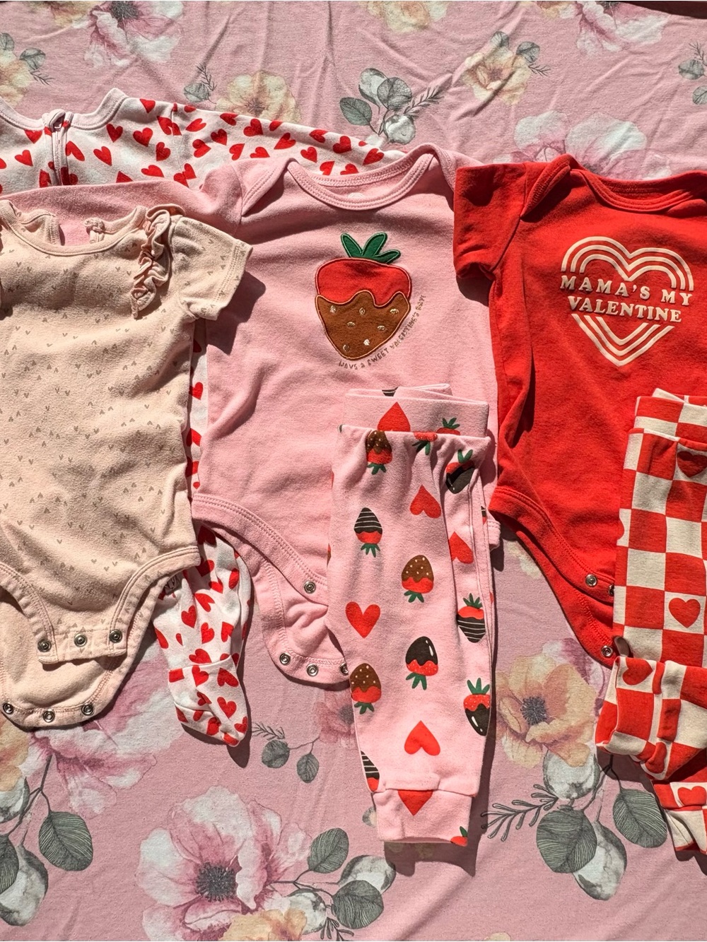 Baby Girl Valentine’s Clothing Lot – 6 Pieces – Never Worn
